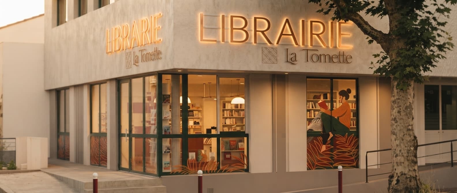La devanture de la librairie à Aizenay
